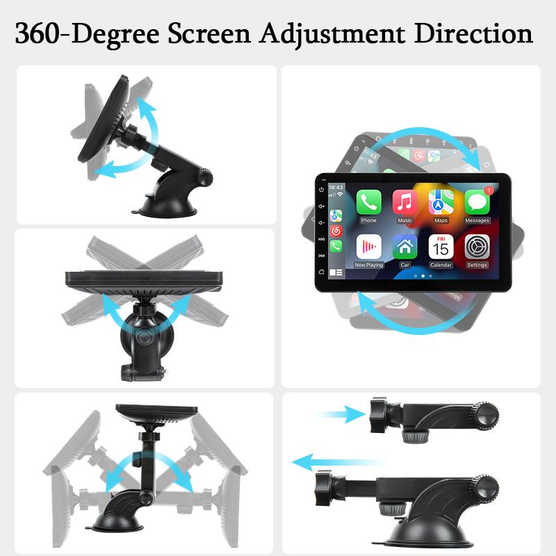 CarPlay Android Auto Car Radio Multimedia Video Player 7inch Portable Touch Screen Bluetooth 5.0