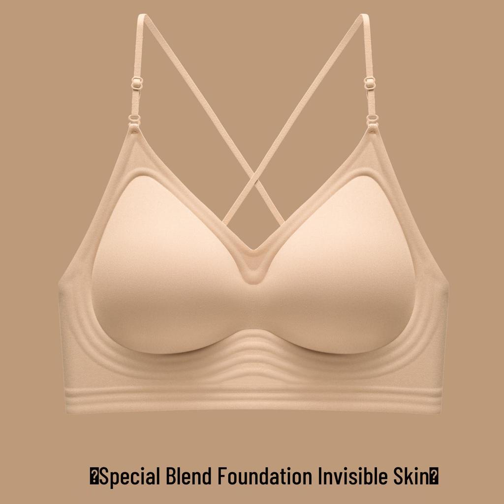 Бесшовный бюстгальтер пуш-ап U-образной формы с тонкими бретелями для лета