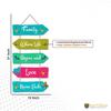 Family Quotes Decorative Wood Hangers for Living Room | Bedroom | Gifts | Art Pieces for Home Decor | Set of 5