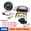 52mm Auto Temp Gauge Dual Unit Digital 40-120℃/100-250℉ Water Temperature Indicator Sensor Adapter 1/8NPT For Gasoline Vehicle