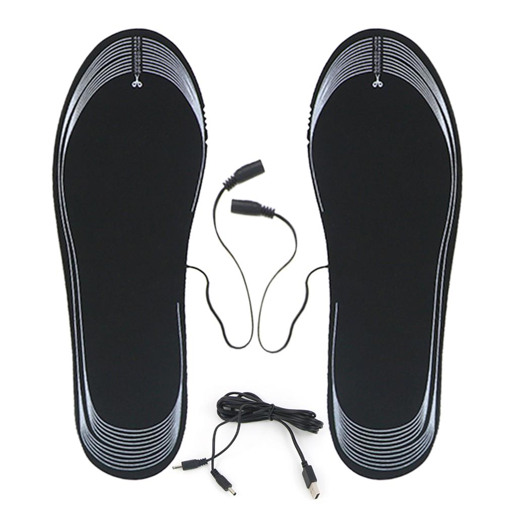 Heated Insole for Men Women Cuttable USB Powered Electric Heating Shoe Inserts Foot Warmers for Winter Camping Skiing Cycle