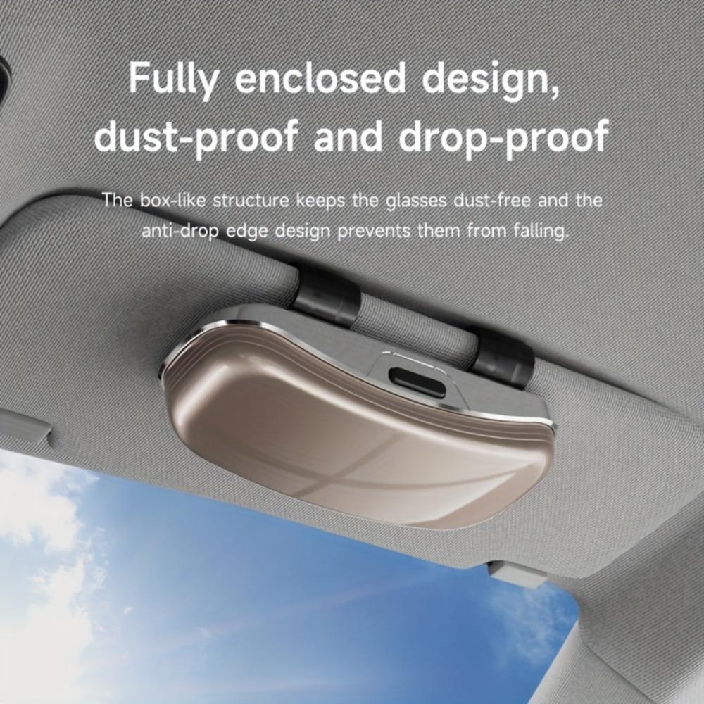 Universal Sun Visor Sunglasses Holder Box Anti Scratch Eyeglasses Protection Case Vehicle