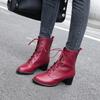 Women's High-heeled Short Boots Autumn and Winter Comfortable Versatile Thick-heeled Large-size Casual Short Boots
