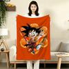 1PC Son Goku Patterned Flannel Blanket Suitable For All Seasons For Home Decor Warmth And Comfort Gifts Holiday Present