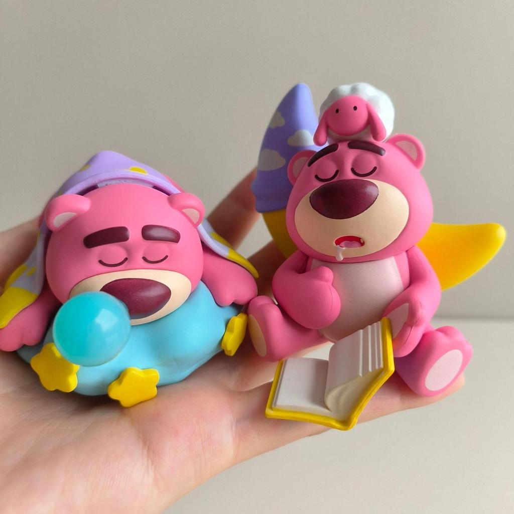 Sleepy Strawberry Bear Blind Box Figurine: Hand-Painted Cute Toy, Girlish Desktop Ornament, Children's Gift.