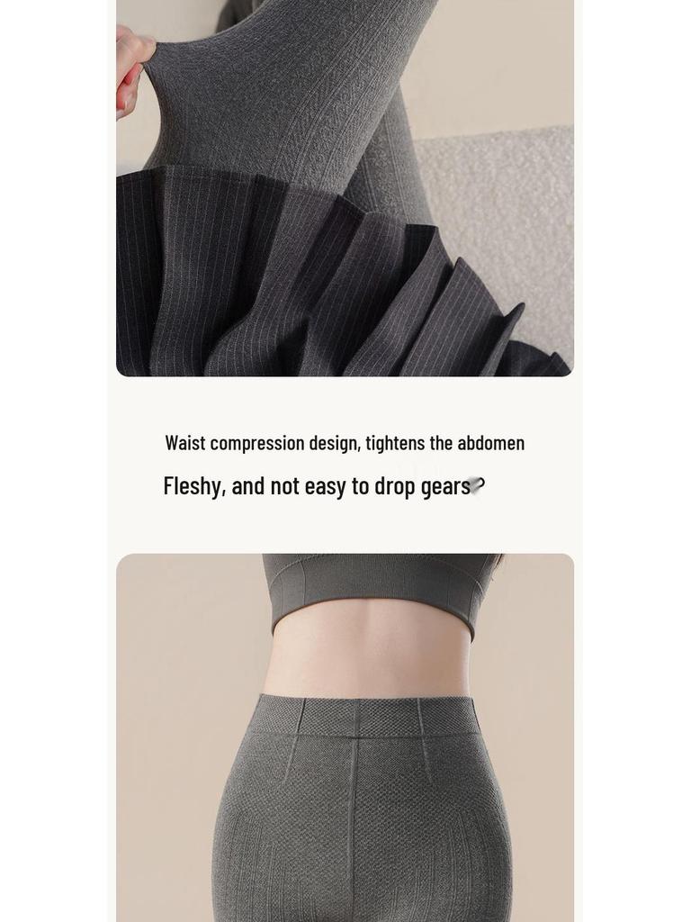 Женские ретро вельветовые колготки с кабельным узором - Высокая посадка, Утягивающие, Японский стиль, Универсальные милые осенне-зимние носки