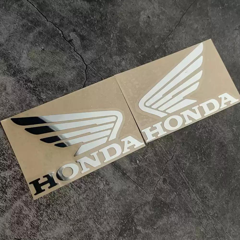 Silver Reflective Car Stickers for HONDA, Suitable for Modifying Motorcycle, Racing Helmet Fuel Tank Exhaust Pipe Decoration.