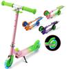 Tenboom Kickboard Kick Scooter for LED Kids with Easy To Height Perfect Gift for Boys and Entrance Celebration Kids, Tires, Stand, Foldable, Carry,