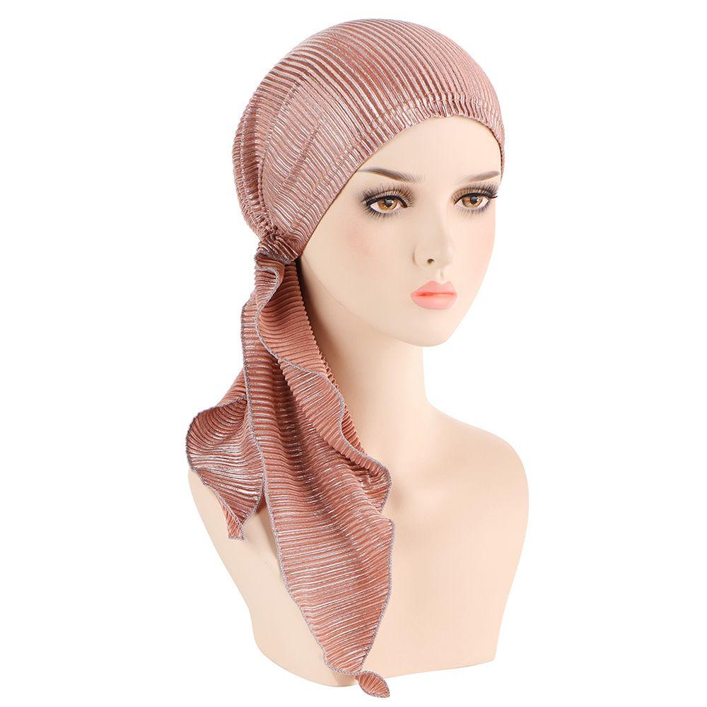 Head Cover Women Headwrap Headscarf Turban Muslim Hijab Cancer Chemo Cap Pre-Tied Bonnet Beanie Cap