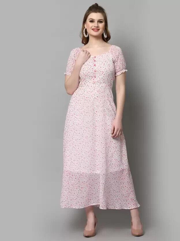 Женское облегающее платье макси из жоржета с принтом и расклешенной юбкой, с подкладкой из полиэстера, платье VF-1809