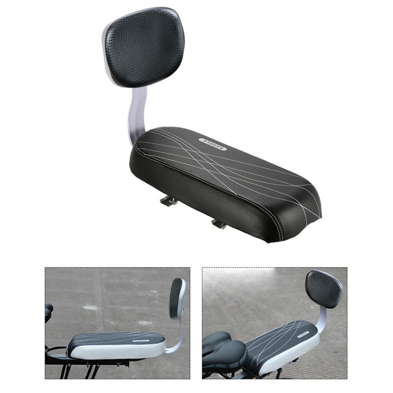 Удобное детское велосипедное заднее сиденье со спинкой, мягкая подушка для самостоятельной езды для детей, подушка сиденья для пассажира