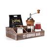 Dark Brown Wooden Coffee Condiment Storage Box, Tea Bag Rack, Coffee Capsule Storage Counter, Coffee Bar Accessories Decor