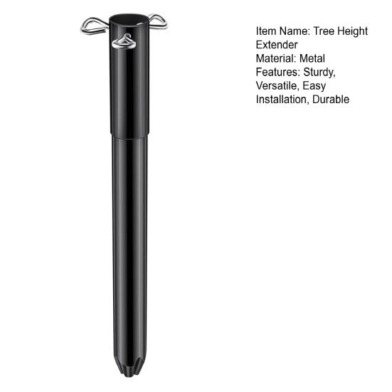 Artificial Christmas Tree Height Extender Metal Tree Base Extension Pole with 3 Fixing Screws Holiday Tree Riser Fits 0.5-1.25 Inch Poles