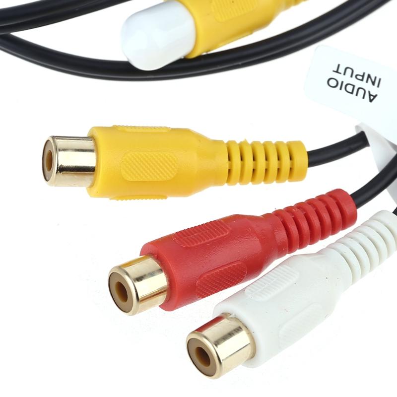 Универсальный Радио RCA Выходной Провод Aux-вход Сабвуфер Микрофон Адаптер 24-контактный Кабель Автомобильные Аудио Аксессуары