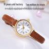 Minimalist Women's Quartz Watch with Thin Leather Strap – Fashionable Student Timepiece