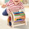 Деревянная каталка-барабан Игрушка Легко держать Ползающий Набор Радужный шар Игрушки Играть