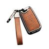 Volkswagen/Skoda Double-Sided Leather Zinc Alloy Car Key Case - Non-Signal Blocking, Full-Wrap Design