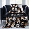 1PC Custom Name Bulldog Notebook Flannel blankets Patterns Throw Blanket All-Season Soft Gift for Couch, Bed, Camping gifts