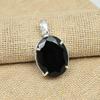 Элегантный черный шпинель драгоценный камень стерлингового серебра 925 пробы ручной работы кулон ювелирные изделия свадебный подарок