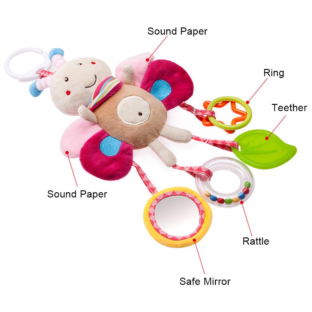 Stuffed Animals Baby Toys Rattles Music Mobile Doll Bed Bell Infant Stroller Hand Bells Plush Toy