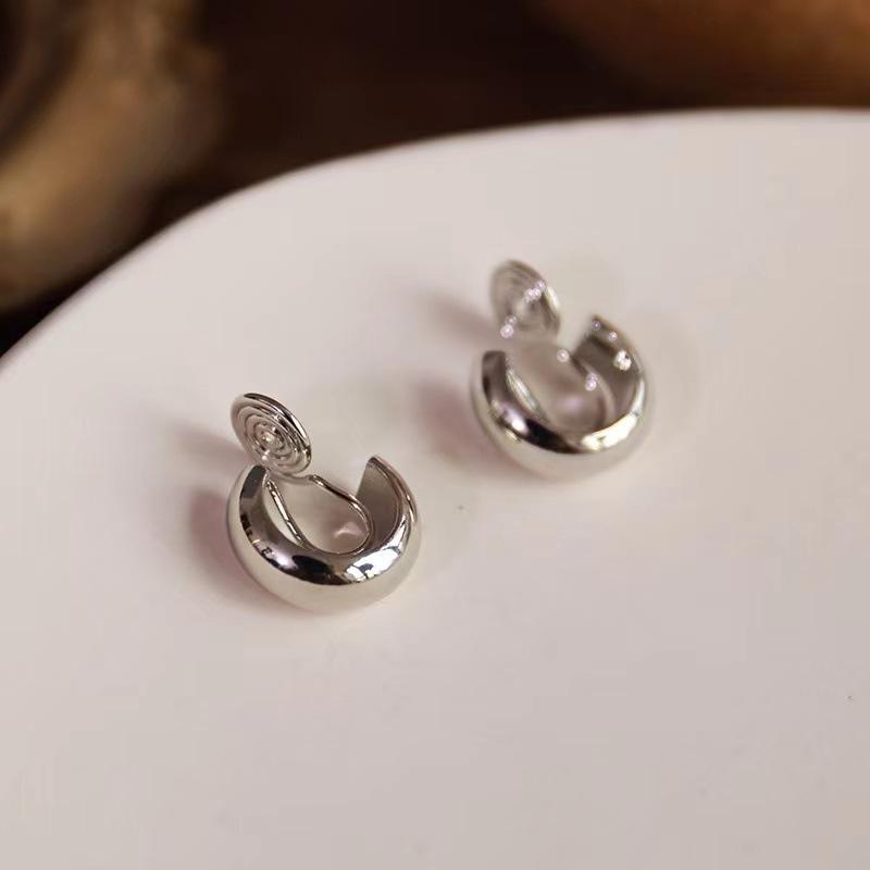 1 пара простых темпераментных клипс для ушей, винтажные милые серьги-клипсы для хряща без проколов для женщин и девочек, ювелирные изделия, аксессуары, подарки