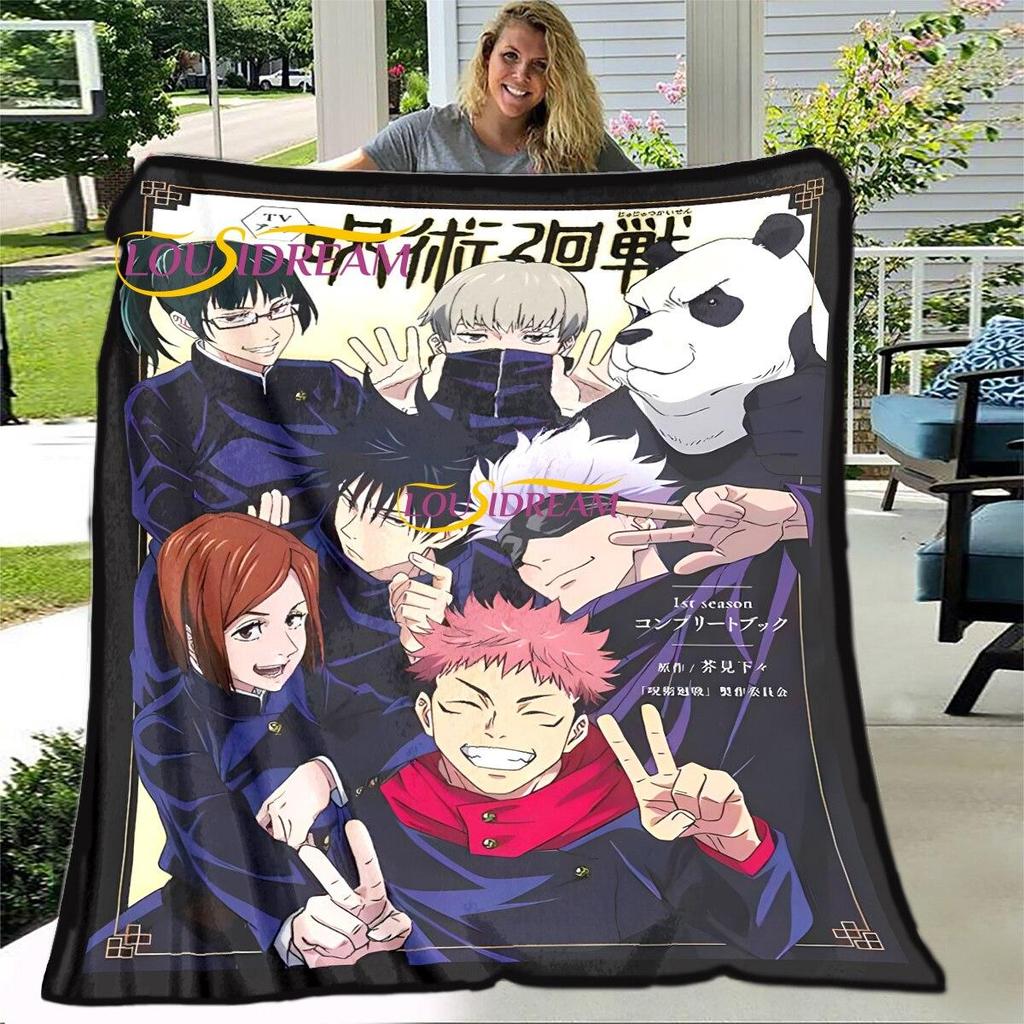 Anime Jujutsu Kaisen Soft Throw Blanket Throw Blanket Soft Cartoon Printed Bedspread Bedspread Sofa Gift Tv Blanket