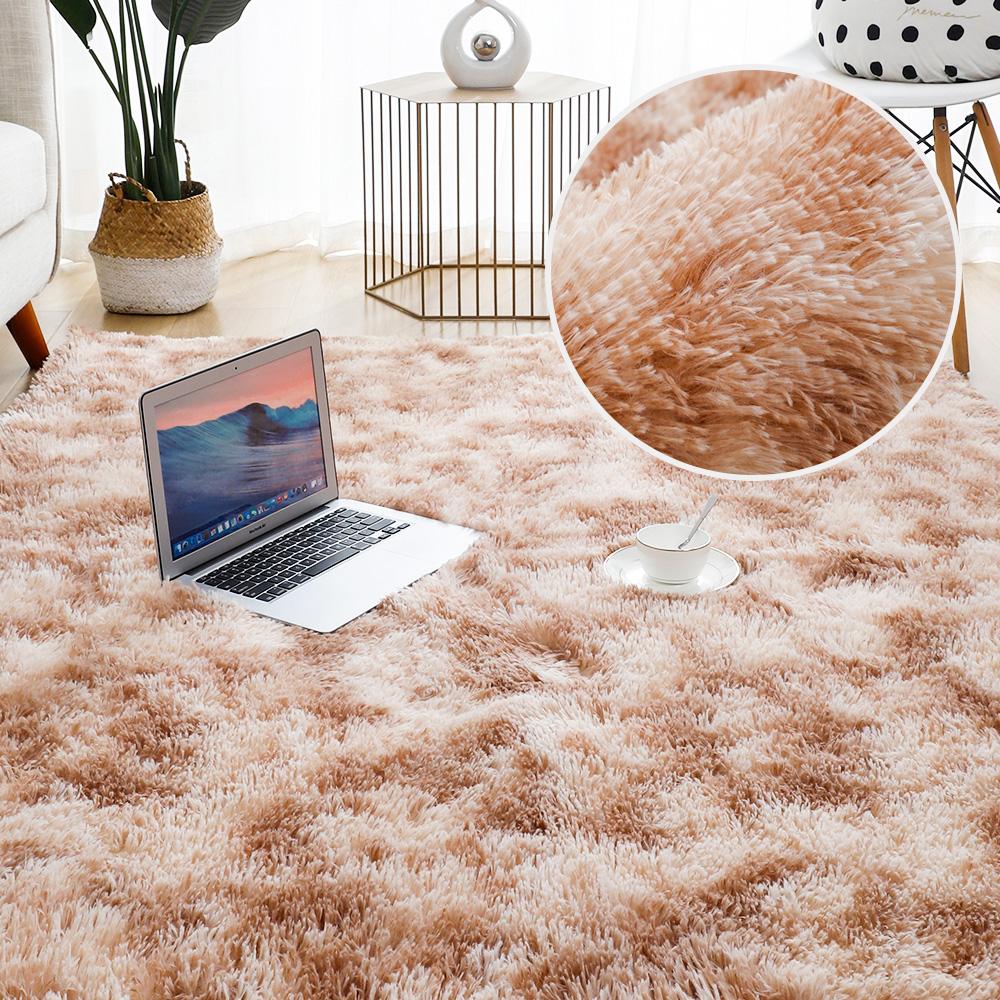 Plush Carpet Suitable For Living Room White Soft Fluffy Carpets Bedroom Bathroom Non-slip Thicken Floor Mat Teen Room Decoration