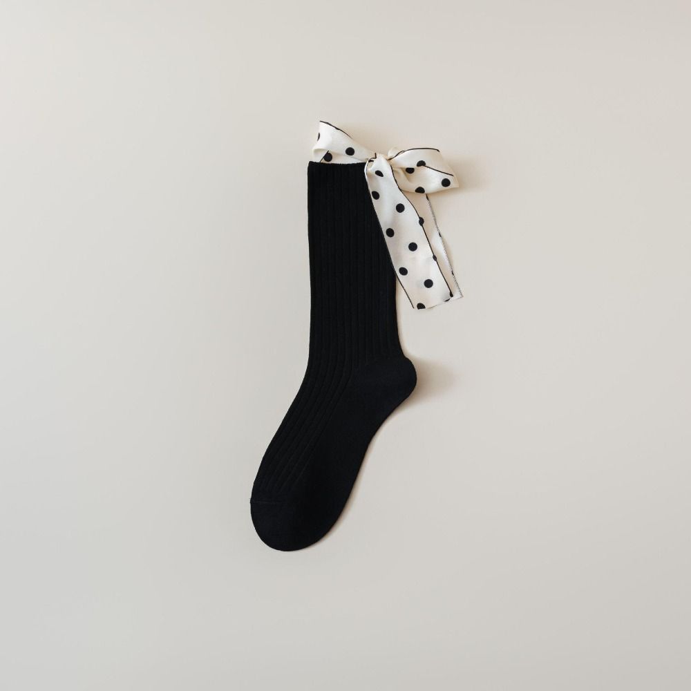 Breathable Ballet Socks Harajuku Street Bow Dots Socks New Lolita Socks  Spring Summer