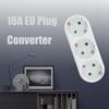 16a EU De Plug Converter 3500 Вт 250 В Преобразование мощности 1 выход 3 розетки Умный дом Портативная настенная розетка подходит для путешествий и дома