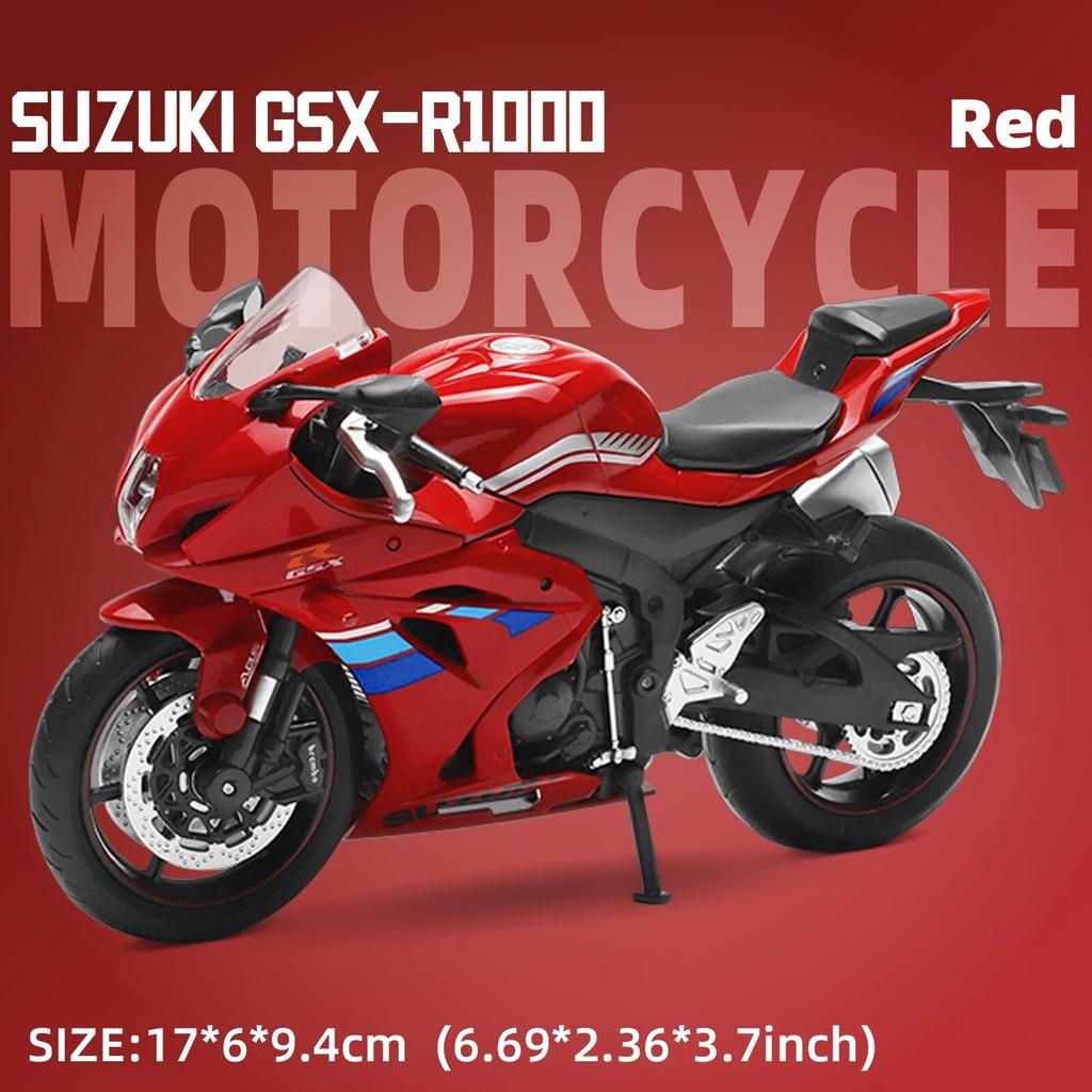 Модель мотоцикла SUZUKI GSX1000 в масштабе 1/12, отлитая под давлением — реалистичный дизайн, идеально подходит для любителей мотоциклов, прекрасный подарок для всех возрастов