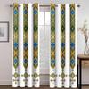 European Ethiopian Traditional Design Semi Blackout Curtains 2 Panels Bohemian Style Living Room Bedroom Home Decor Curtains