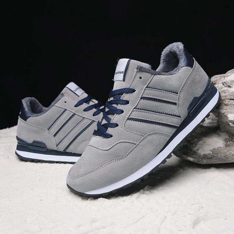 Мужские повседневные кроссовки для ходьбы, легкие замшевые кроссовки для бега, классические мужские удобные туфли на плоской подошве с дышащей сеткой, спортивные кроссовки для бега