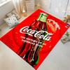 Red Coca-Cola Bottle Carpet with Logo and Text, Retro Style Design Suitable for use as an anti-slip for living room bedroom sofas