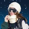 Winter Fleece Hat Scarf Set with Fleece Ear Protection Caps Men Women Outdoor Hats 2pcs Suits
