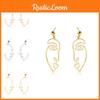 Stylish Alloy Face Earrings For Women Popular Metal Fashion Statement Jewelry