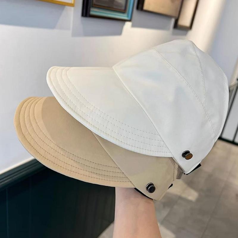 Летняя широкополая шляпа от солнца для женщин, складная регулируемая пляжная шляпа-ведро для отдыха на открытом воздухе, козырьки для защиты от ультрафиолета, рыболовные шапки с хвостиком