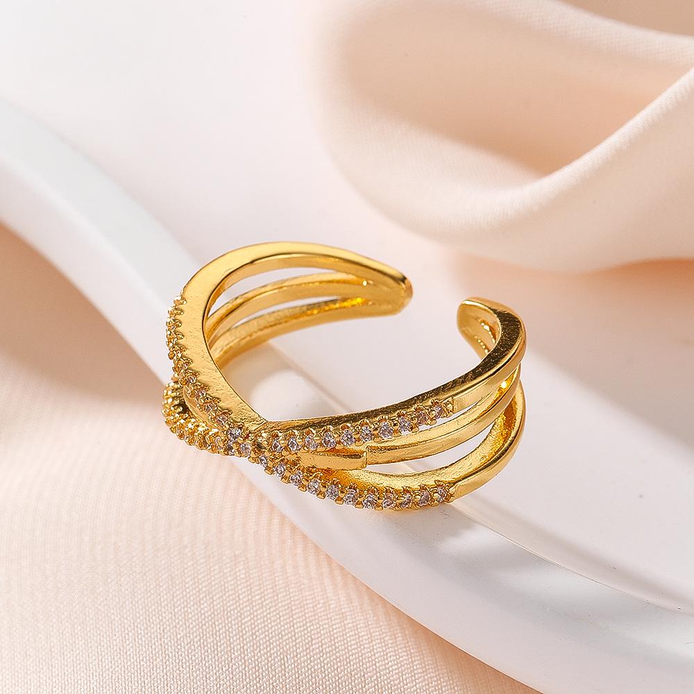 New European and American Fashionable Simple Geometric Open Ring for Women, Adjustable and Unique Rings