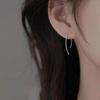 Настоящее серебро 925 пробы Проколотое ухо Линия Шпильки Серьги Для Женщин Классические Изящные Украшения Легкие Аксессуары
