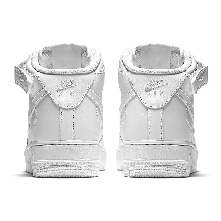 Nike Air Force 1 Mid 07 Кожаные Тройной Белый Женские 366731-100