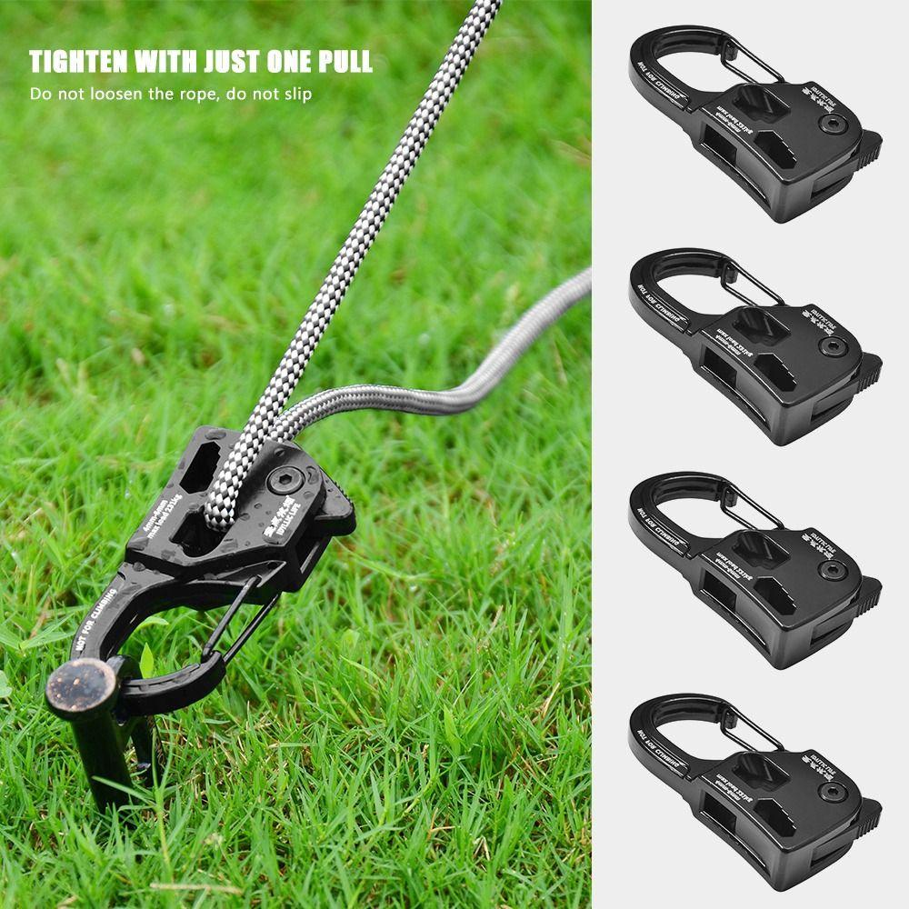 Aluminum Alloy Tent Rope Buckle 5m Rope Wind Rope Hanger Quickdraw Tent Accessories Outdoor Tool