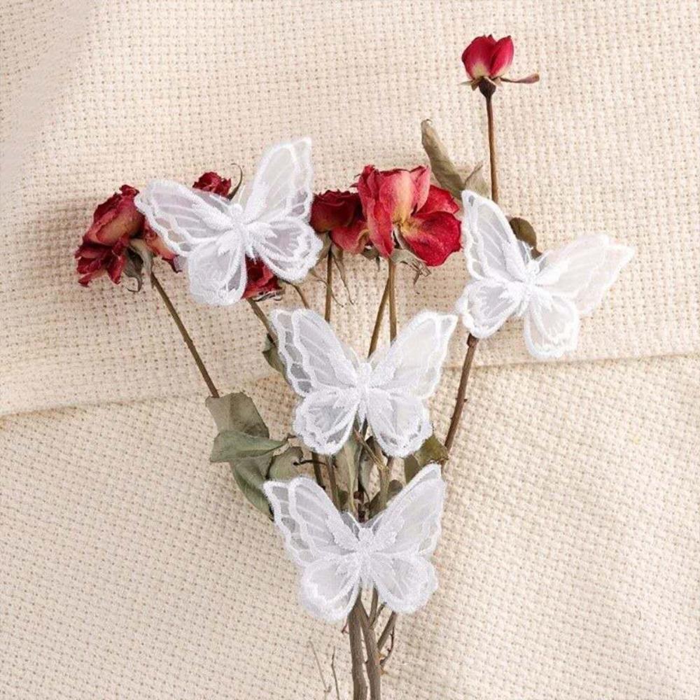 20 шт. бабочка из шифона Dreamy 6 см швейные ремесла украшения дизайн одежды материалы