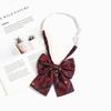 Красный галстук-бабочка в японском школьном стиле для женщин - Аксессуар для выпускного платья с пером и украшением в виде матросской формы