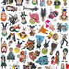 100 черно-белых граффити-стикеров в стиле "one piece": Мультяшные 2D Декоративные Наклейки для Телефонов, Багажа, Бутылок для Воды.