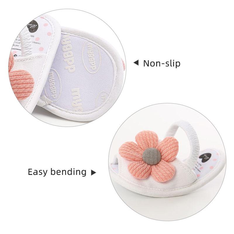 Милые сандалии для девочек с цветочным узором, летние, с мягкой подошвой, для новорожденных, нескользящие, легкие, для дома, сандалии для девочек