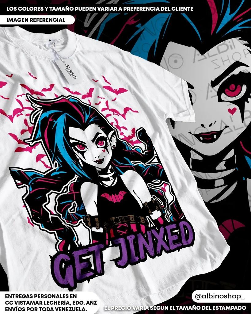 Футболка Jinx Arcane Японское Аниме Мультфильм Jinx Arcane Графическая Мягкая Футболка Все Размеры