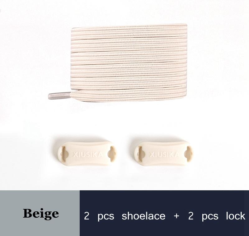 NO.8 2022 New No Tie Shoe Laces Elastic Laces Sneakers Flat Shoelaces Without Ties Kids Adult Quick Shoe Lace Rubber Bands for Shoes