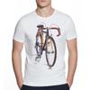 Men's Creative Cyclist Lover Feel the Burn Print Short Sleeve T-Shirt Hipster O-neck Design Tops Cool Streetwear Tee