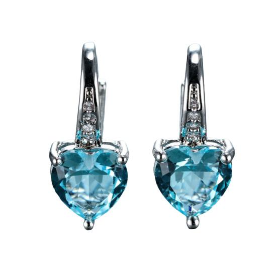 1 пара роскошных романтических сережек для пирсинга на спине в форме сердца с цирконием, висячие серьги для вечеринки