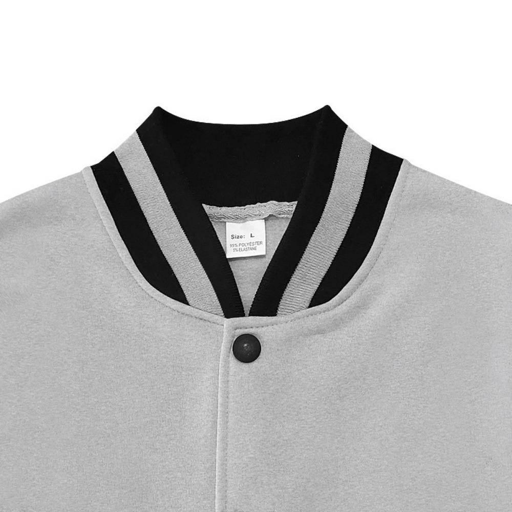 2025 Европейская и американская мужская модная осенне-зимняя куртка-кардиган на пуговицах в стиле бейсбольной куртки пэчворк