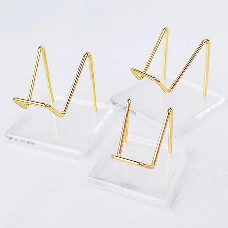 Металлическая минеральная подставка с акриловым основанием для ювелирной подставки, каменной полки